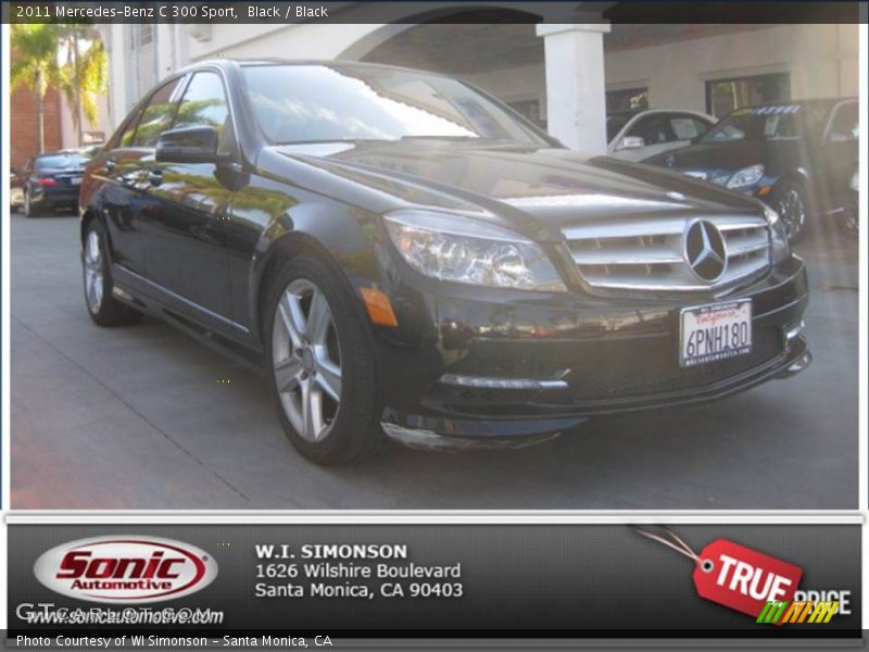 Black / Black 2011 Mercedes-Benz C 300 Sport