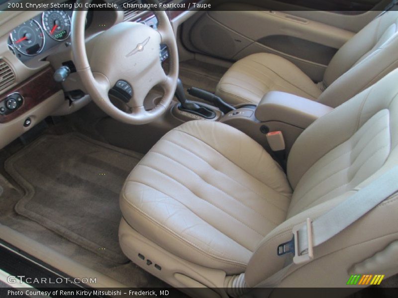 Champagne Pearlcoat / Taupe 2001 Chrysler Sebring LXi Convertible