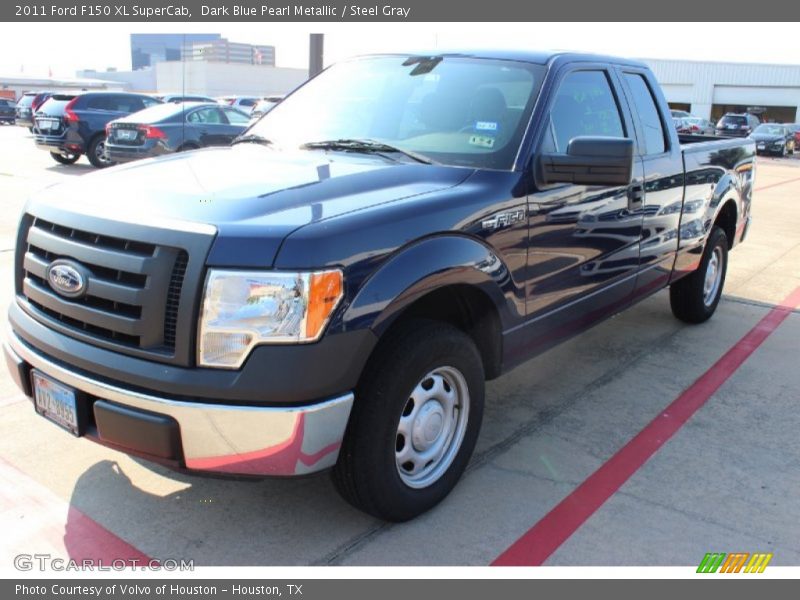 Dark Blue Pearl Metallic / Steel Gray 2011 Ford F150 XL SuperCab