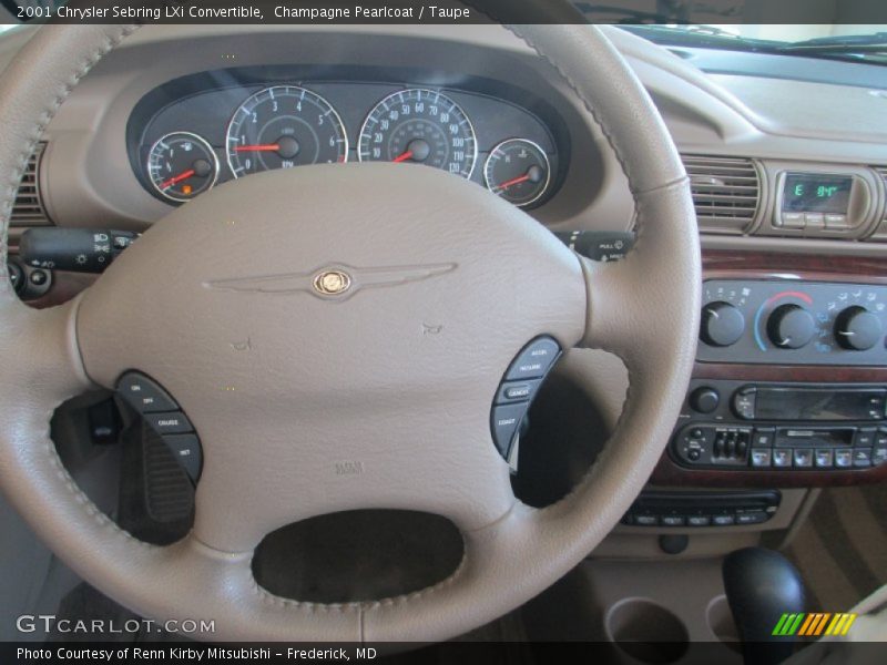 Champagne Pearlcoat / Taupe 2001 Chrysler Sebring LXi Convertible