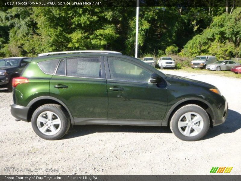 Spruce Green Mica / Ash 2013 Toyota RAV4 XLE AWD