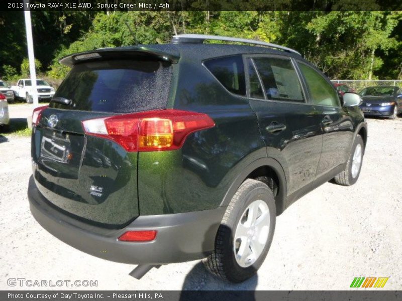 Spruce Green Mica / Ash 2013 Toyota RAV4 XLE AWD