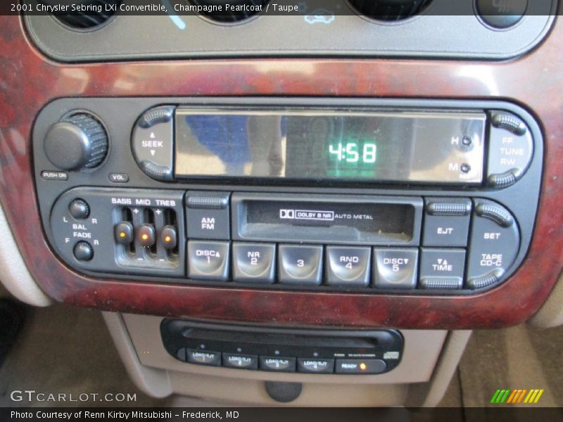 Champagne Pearlcoat / Taupe 2001 Chrysler Sebring LXi Convertible