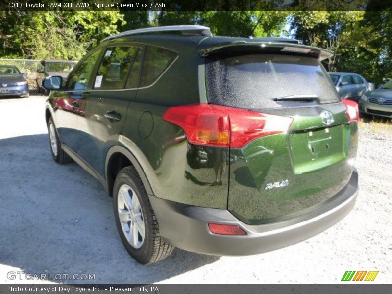 Spruce Green Mica / Ash 2013 Toyota RAV4 XLE AWD