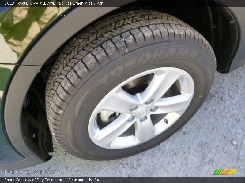 Spruce Green Mica / Ash 2013 Toyota RAV4 XLE AWD