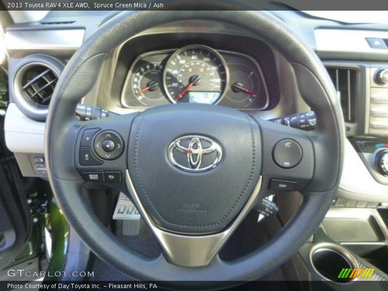Spruce Green Mica / Ash 2013 Toyota RAV4 XLE AWD