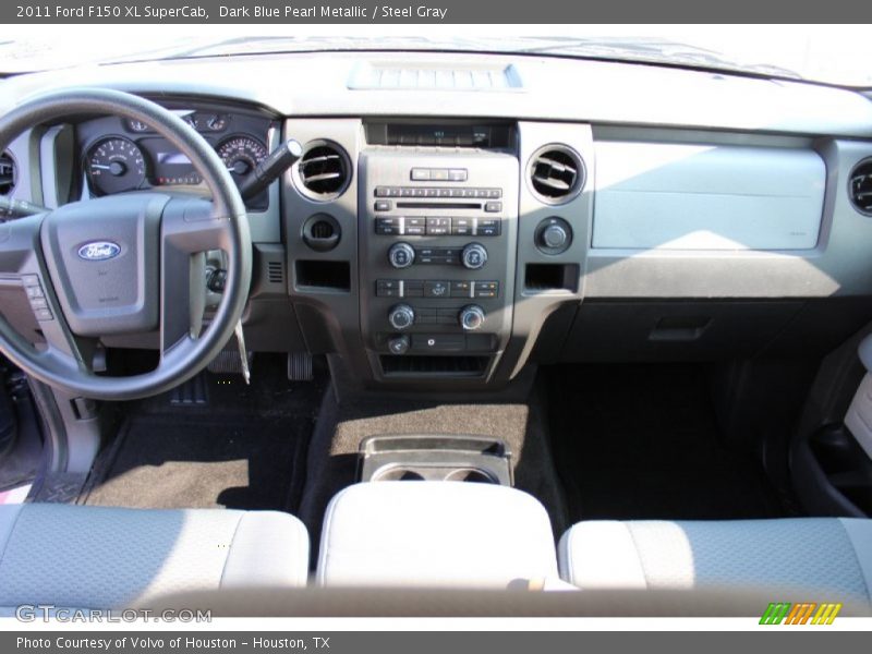 Dark Blue Pearl Metallic / Steel Gray 2011 Ford F150 XL SuperCab