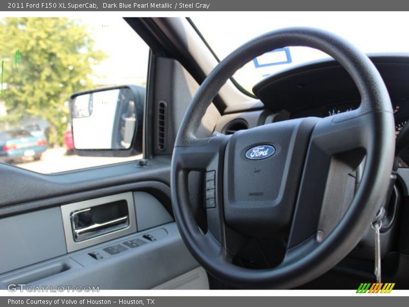 Dark Blue Pearl Metallic / Steel Gray 2011 Ford F150 XL SuperCab