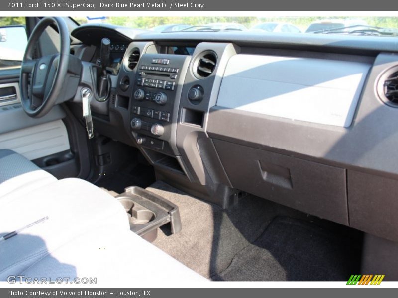 Dark Blue Pearl Metallic / Steel Gray 2011 Ford F150 XL SuperCab
