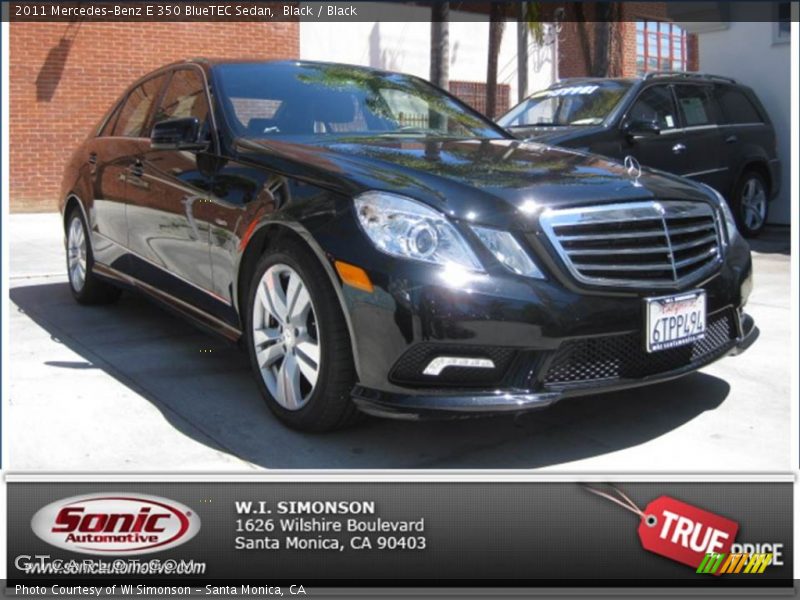 Black / Black 2011 Mercedes-Benz E 350 BlueTEC Sedan