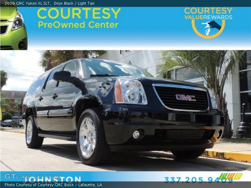 Onyx Black / Light Tan 2009 GMC Yukon XL SLT