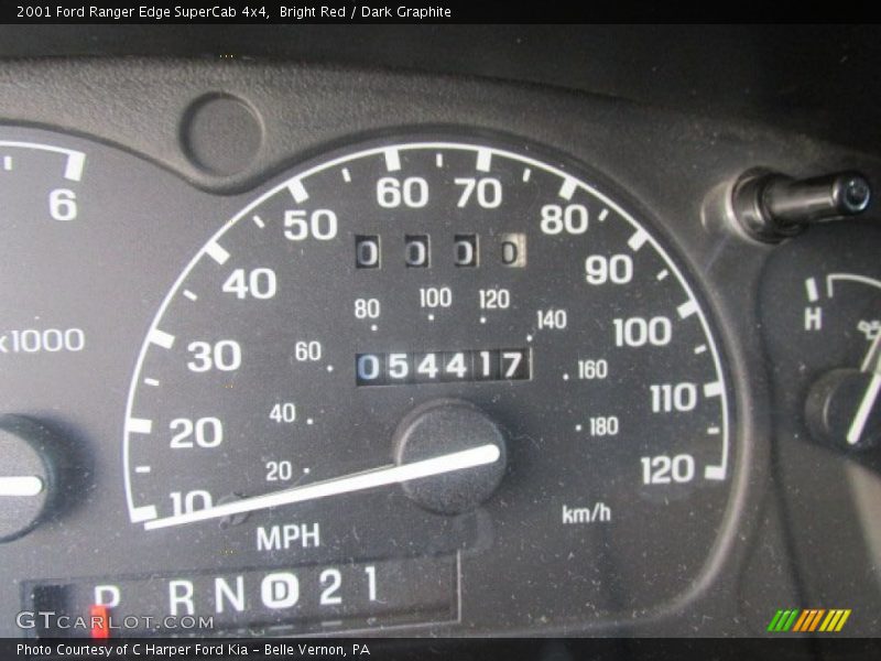 Bright Red / Dark Graphite 2001 Ford Ranger Edge SuperCab 4x4