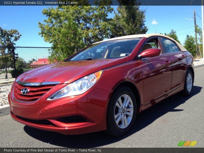 Venetian Red / Camel 2011 Hyundai Sonata GLS
