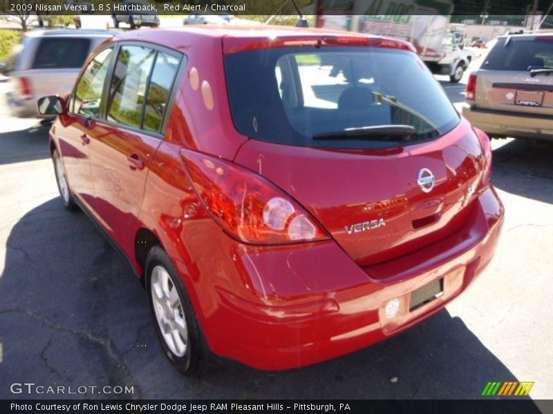 Red Alert / Charcoal 2009 Nissan Versa 1.8 S Hatchback