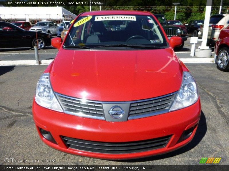 Red Alert / Charcoal 2009 Nissan Versa 1.8 S Hatchback