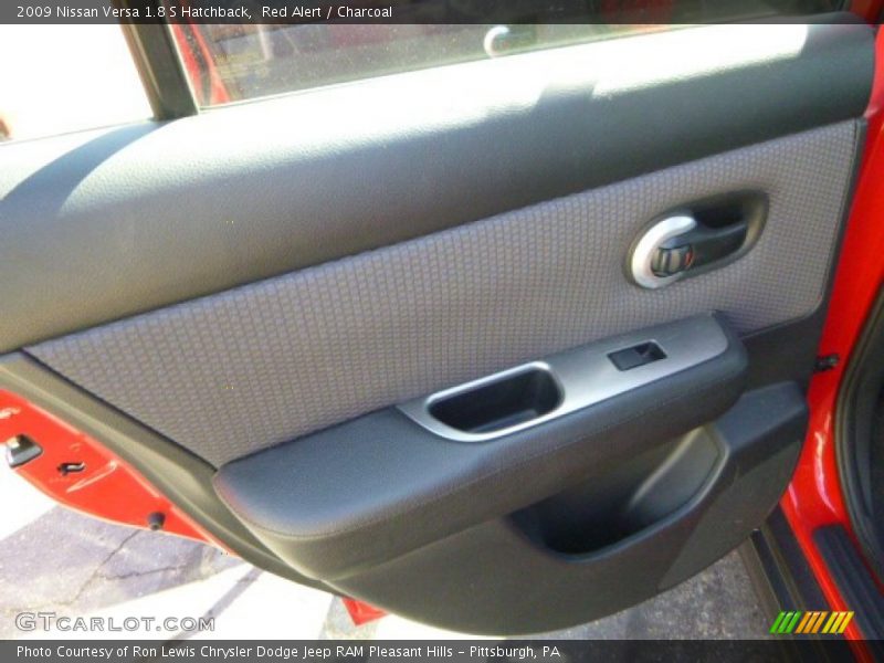 Red Alert / Charcoal 2009 Nissan Versa 1.8 S Hatchback