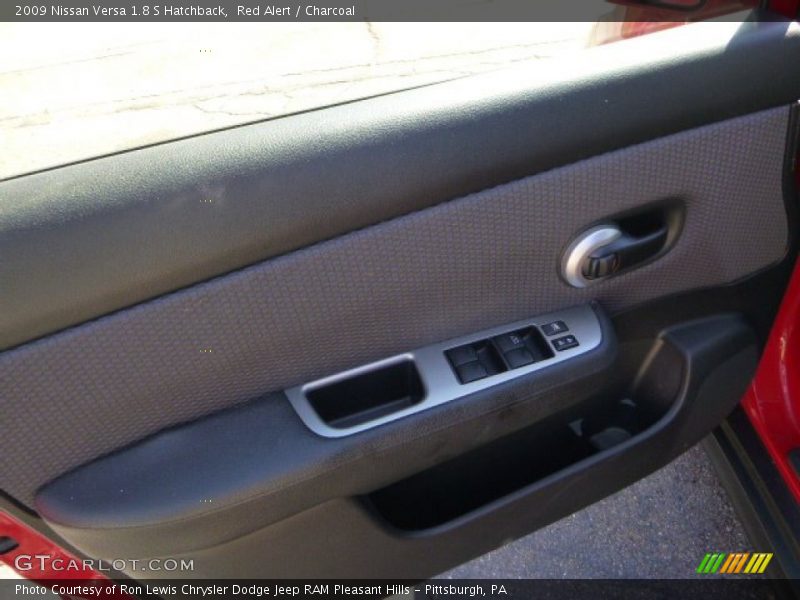 Red Alert / Charcoal 2009 Nissan Versa 1.8 S Hatchback