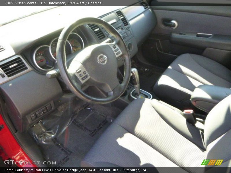 Red Alert / Charcoal 2009 Nissan Versa 1.8 S Hatchback