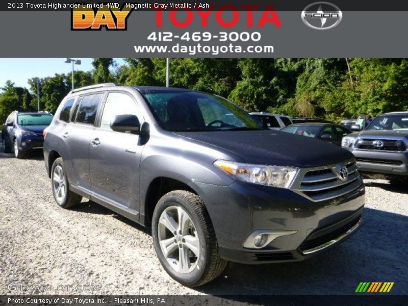 Magnetic Gray Metallic / Ash 2013 Toyota Highlander Limited 4WD