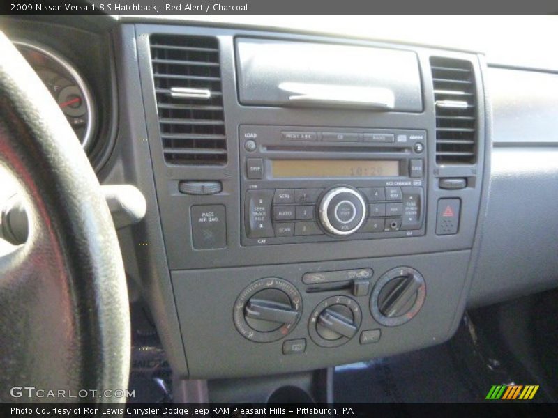 Red Alert / Charcoal 2009 Nissan Versa 1.8 S Hatchback