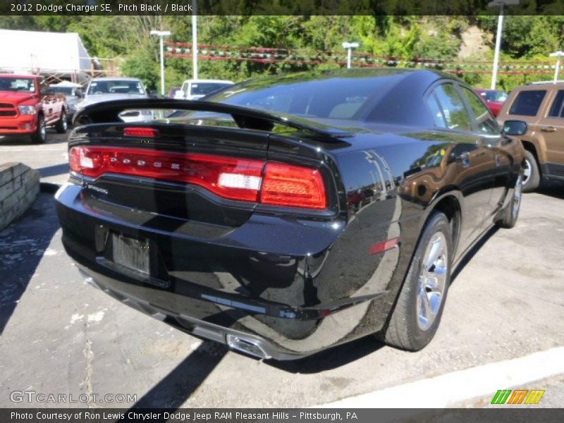 Pitch Black / Black 2012 Dodge Charger SE