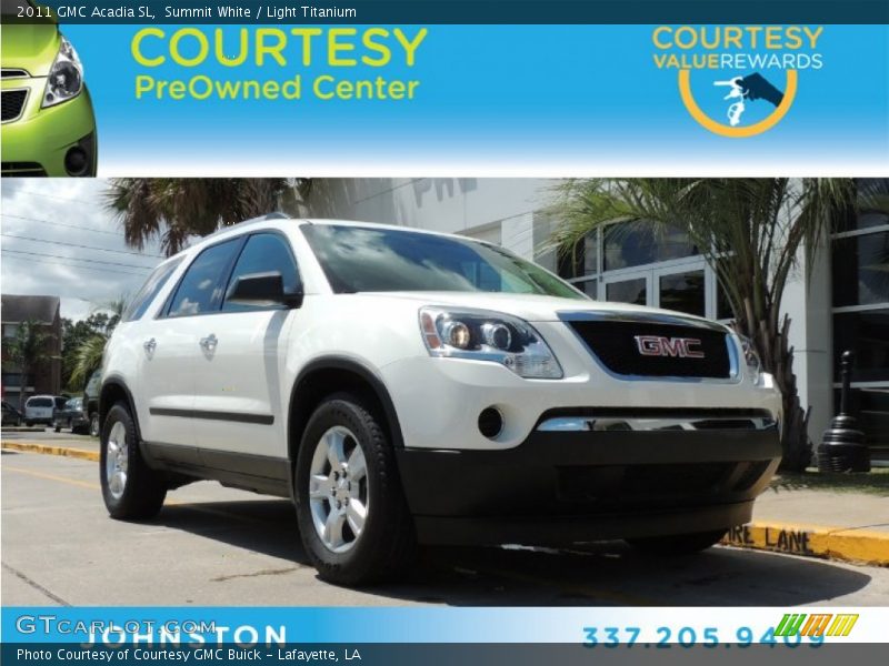 Summit White / Light Titanium 2011 GMC Acadia SL