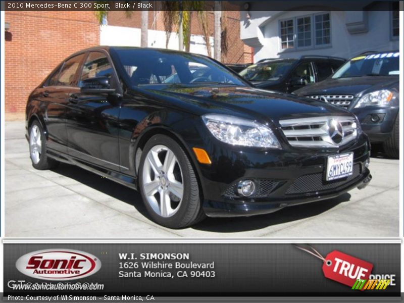 Black / Black 2010 Mercedes-Benz C 300 Sport