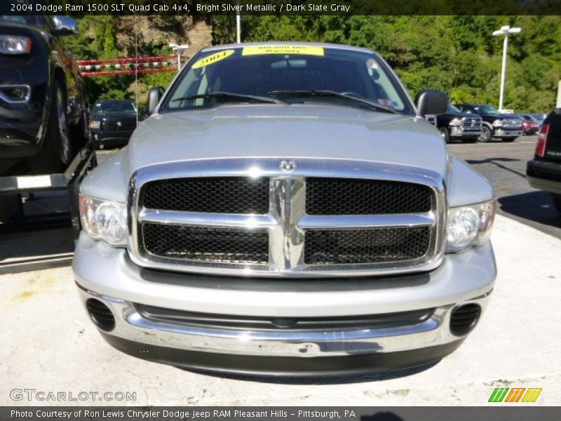 Bright Silver Metallic / Dark Slate Gray 2004 Dodge Ram 1500 SLT Quad Cab 4x4