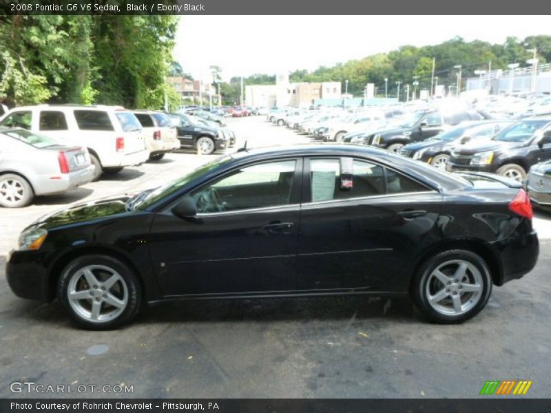 Black / Ebony Black 2008 Pontiac G6 V6 Sedan