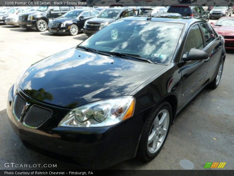 Black / Ebony Black 2008 Pontiac G6 V6 Sedan