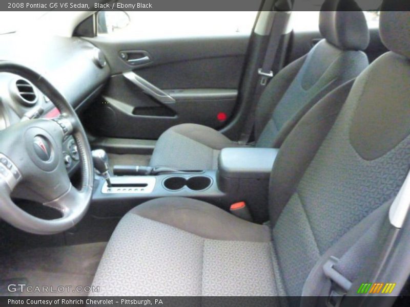 Black / Ebony Black 2008 Pontiac G6 V6 Sedan