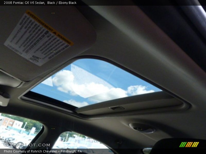Black / Ebony Black 2008 Pontiac G6 V6 Sedan