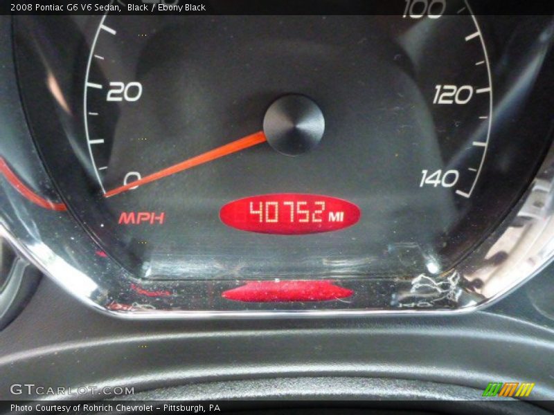 Black / Ebony Black 2008 Pontiac G6 V6 Sedan