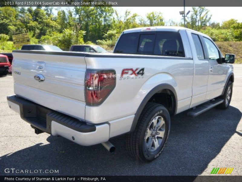 Ingot Silver Metallic / Black 2013 Ford F150 FX4 SuperCab 4x4