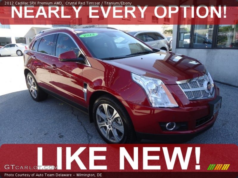 Crystal Red Tintcoat / Titanium/Ebony 2012 Cadillac SRX Premium AWD