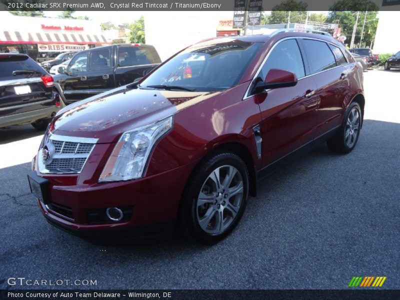 Crystal Red Tintcoat / Titanium/Ebony 2012 Cadillac SRX Premium AWD