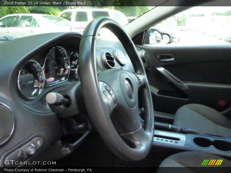 Black / Ebony Black 2008 Pontiac G6 V6 Sedan