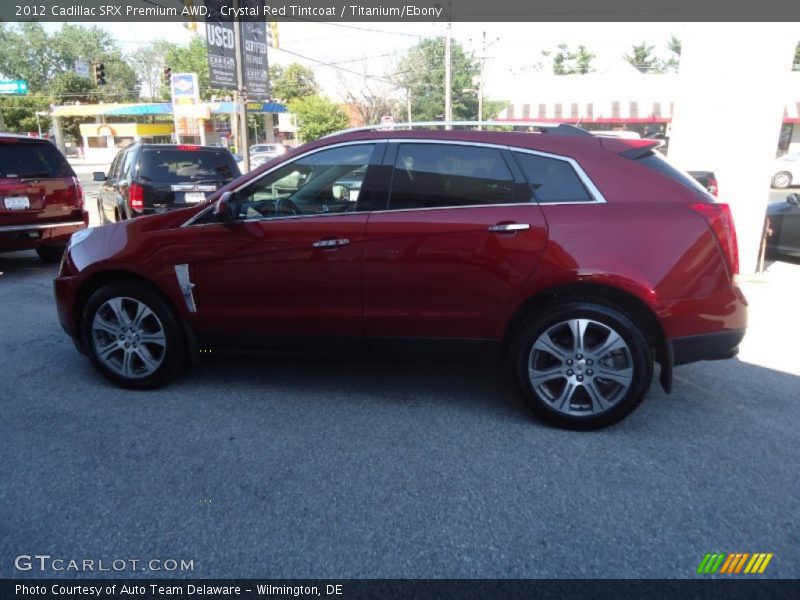 Crystal Red Tintcoat / Titanium/Ebony 2012 Cadillac SRX Premium AWD