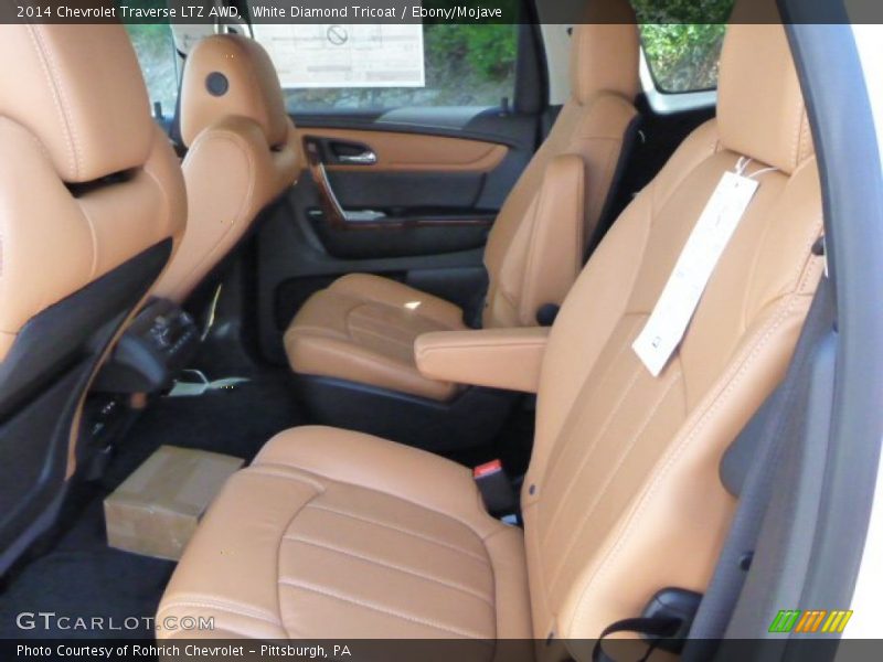 White Diamond Tricoat / Ebony/Mojave 2014 Chevrolet Traverse LTZ AWD