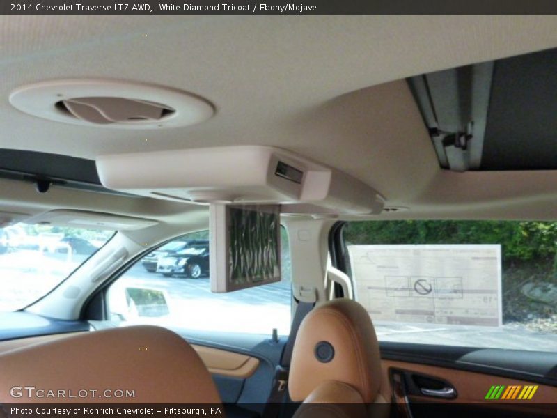 White Diamond Tricoat / Ebony/Mojave 2014 Chevrolet Traverse LTZ AWD