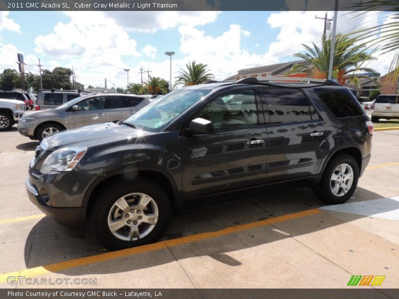 Cyber Gray Metallic / Light Titanium 2011 GMC Acadia SL