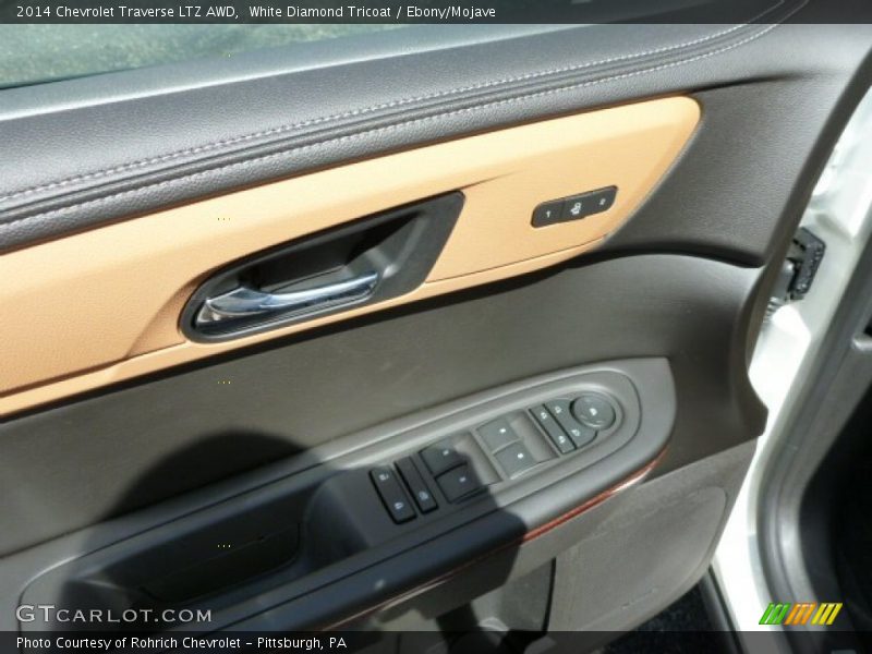 White Diamond Tricoat / Ebony/Mojave 2014 Chevrolet Traverse LTZ AWD