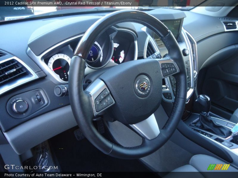 Crystal Red Tintcoat / Titanium/Ebony 2012 Cadillac SRX Premium AWD