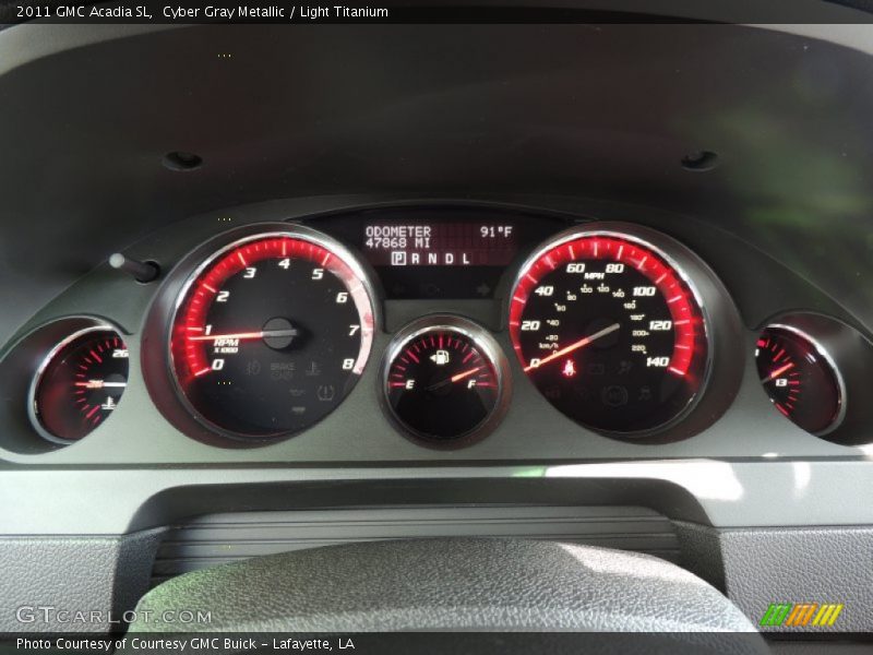 Cyber Gray Metallic / Light Titanium 2011 GMC Acadia SL