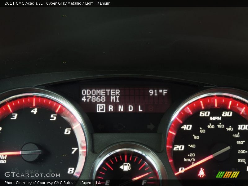 Cyber Gray Metallic / Light Titanium 2011 GMC Acadia SL