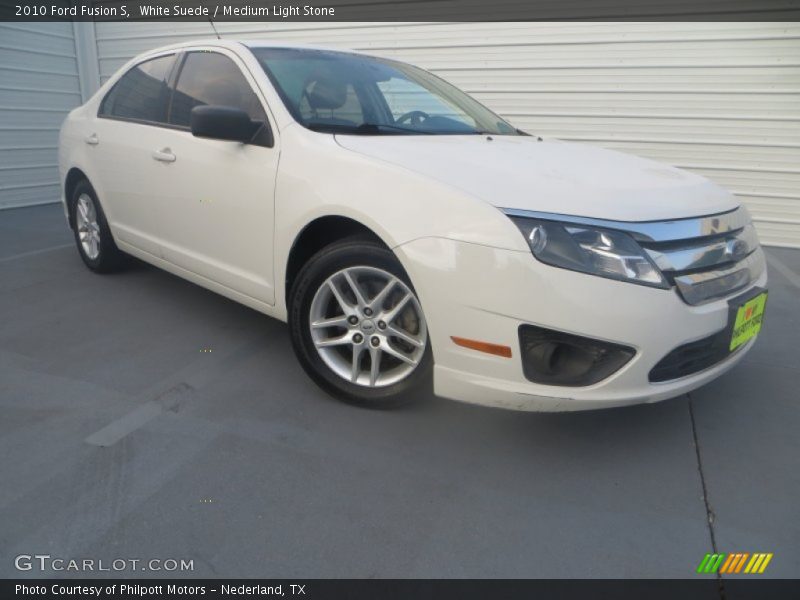 White Suede / Medium Light Stone 2010 Ford Fusion S