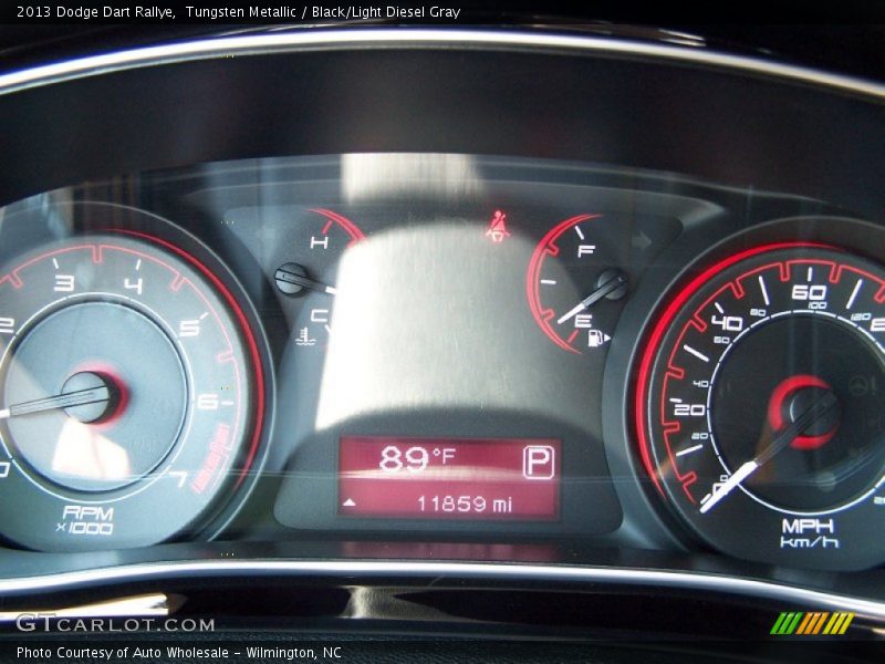 Tungsten Metallic / Black/Light Diesel Gray 2013 Dodge Dart Rallye