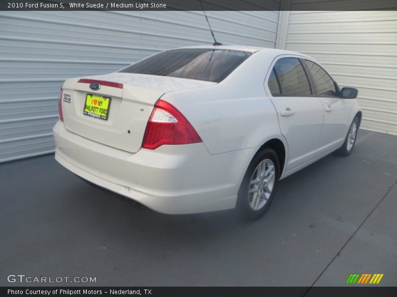 White Suede / Medium Light Stone 2010 Ford Fusion S