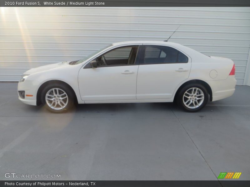 White Suede / Medium Light Stone 2010 Ford Fusion S