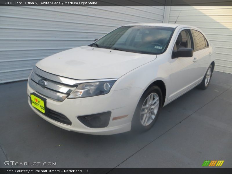 White Suede / Medium Light Stone 2010 Ford Fusion S